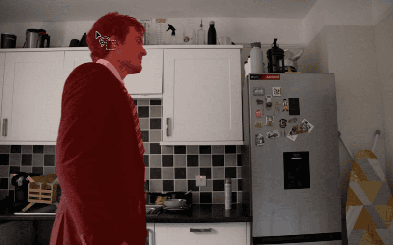 An example of AI object masking